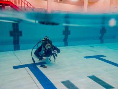 Zwembadtraining door FF-team, oefenen met diverse camera’s voor alle Hydrofielers